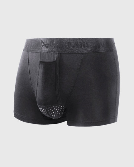 Men's 3 Pack Boxer Shorts with Front Pouch