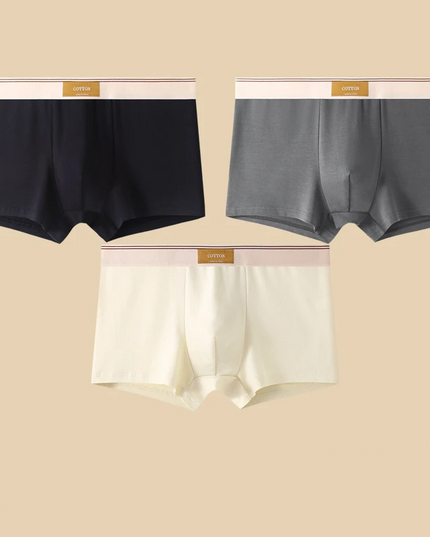 Men's 3 Pack Boxer Shorts with Striped Waistband