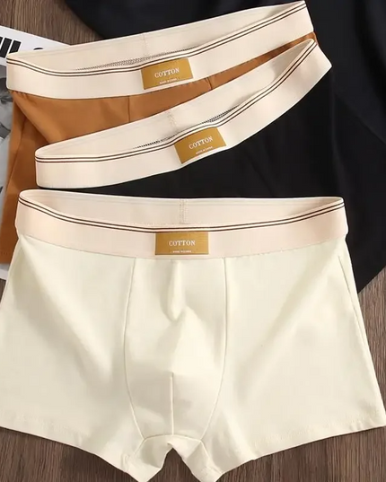 Men's 3 Pack Boxer Shorts with Striped Waistband