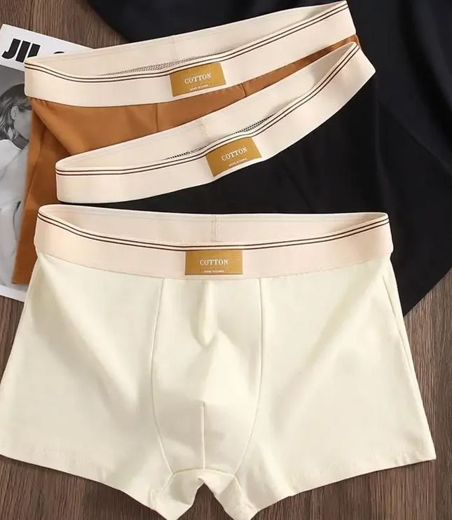 Men's 3 Pack Boxer Shorts with Striped Waistband