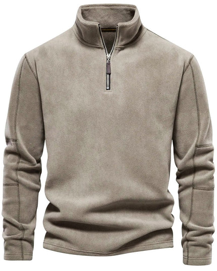 Men's Brushed Stand Collar Half-Zip Fleece
