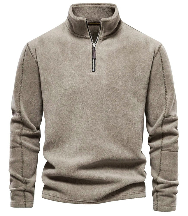Men's Brushed Stand Collar Half-Zip Fleece