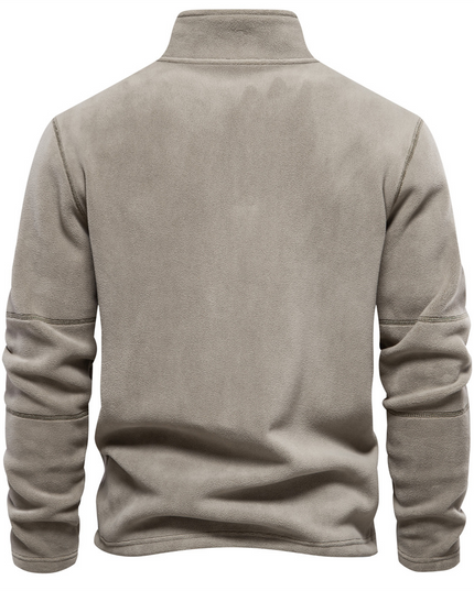 Men's Brushed Stand Collar Half-Zip Fleece