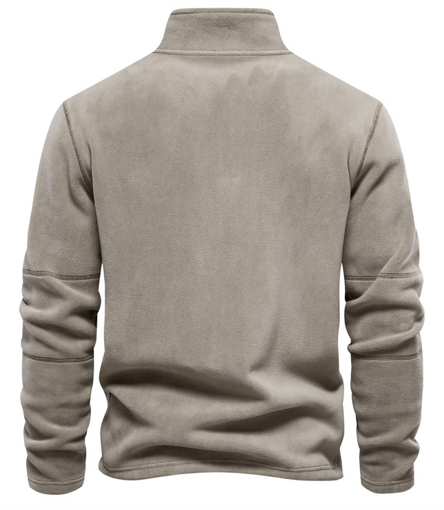 Men's Brushed Stand Collar Half-Zip Fleece