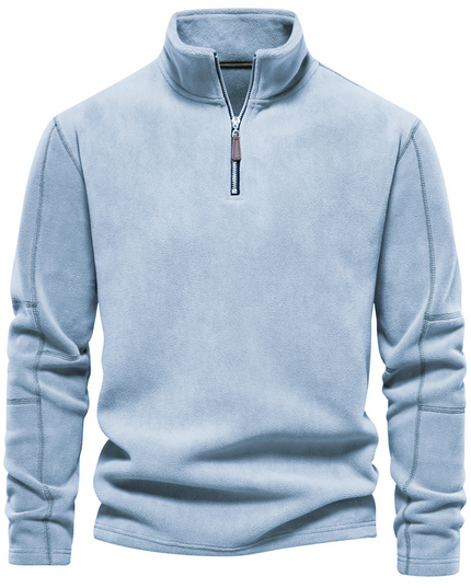 Men's Brushed Stand Collar Half-Zip Fleece