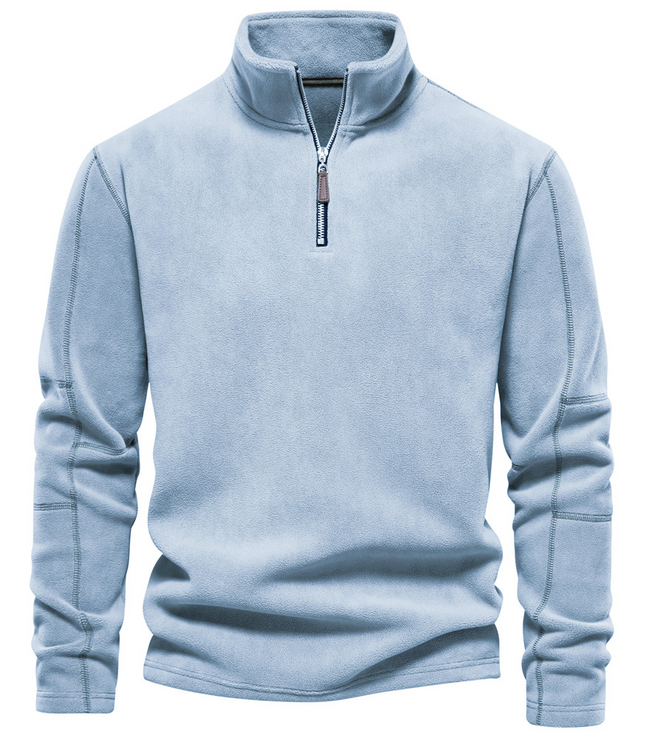 Men's Brushed Stand Collar Half-Zip Fleece