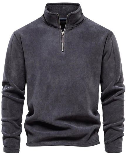 Men's Brushed Stand Collar Half-Zip Fleece