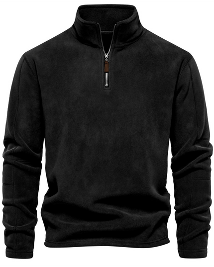 Men's Brushed Stand Collar Half-Zip Fleece