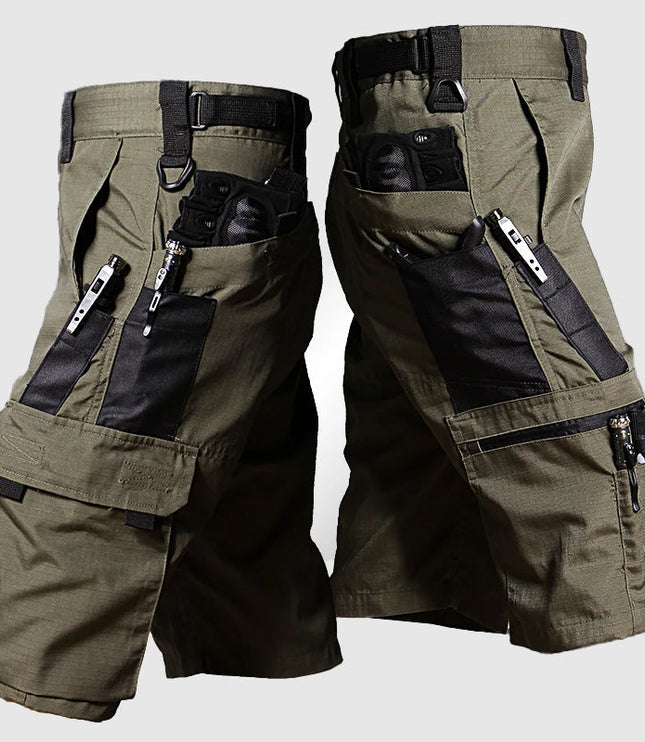 Short cargo camouflage pour homme, longueur genou, multi-poches, été