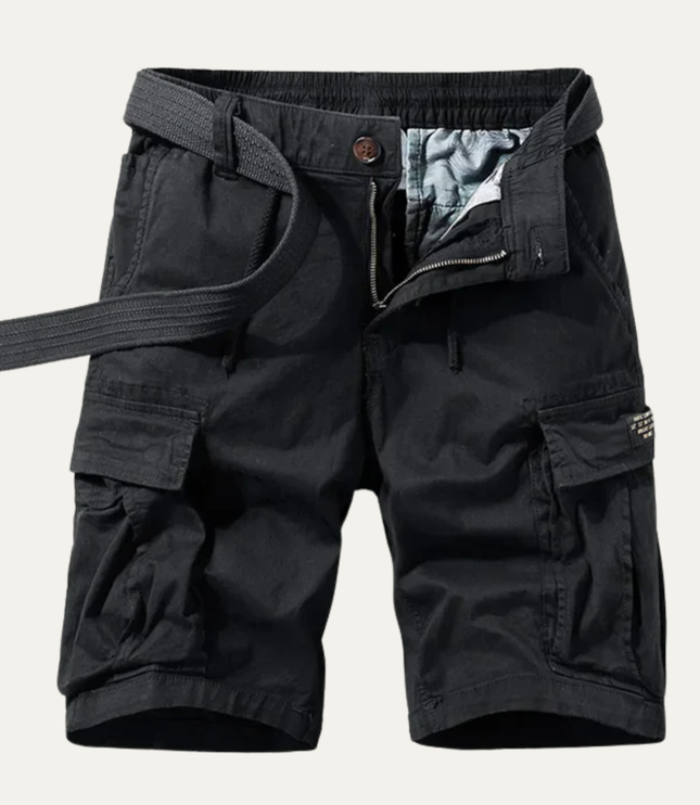 Shorts cargo d'été pour homme, multi-poches, longueur genou, coupe décontractée