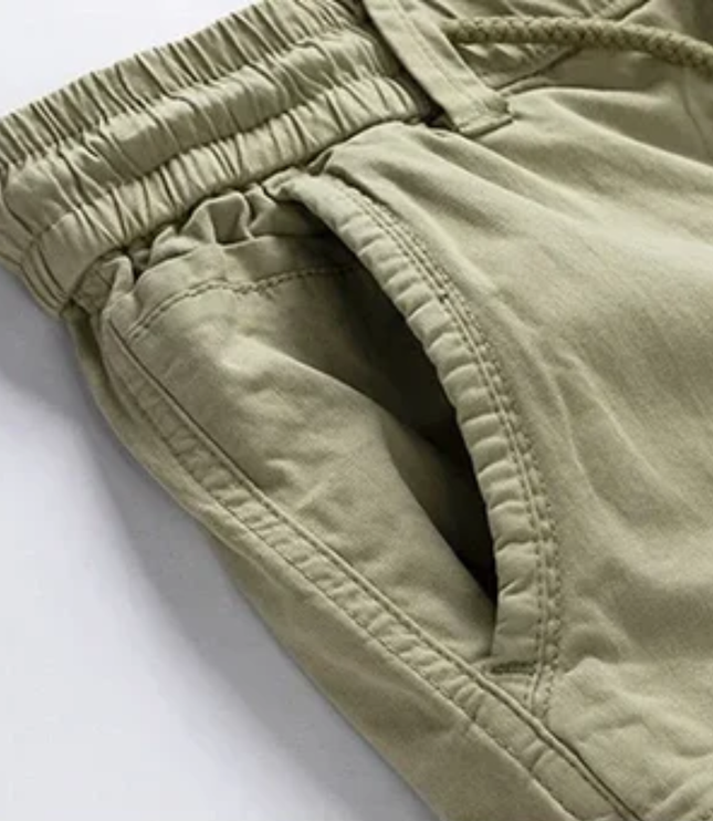Shorts cargo d'été pour homme, multi-poches, longueur genou, coupe décontractée