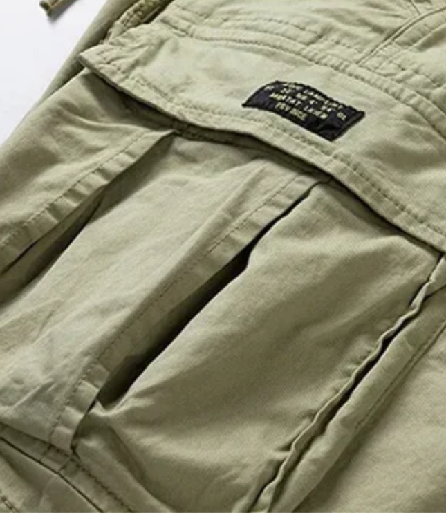 Shorts cargo d'été pour homme, multi-poches, longueur genou, coupe décontractée