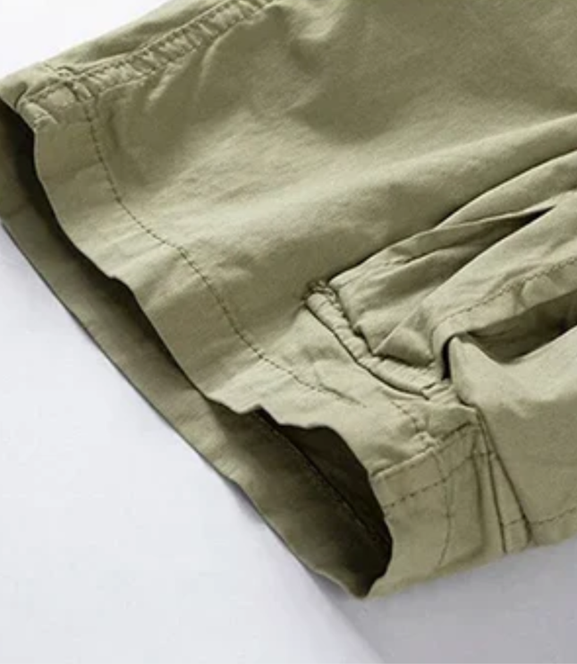 Shorts cargo d'été pour homme, multi-poches, longueur genou, coupe décontractée