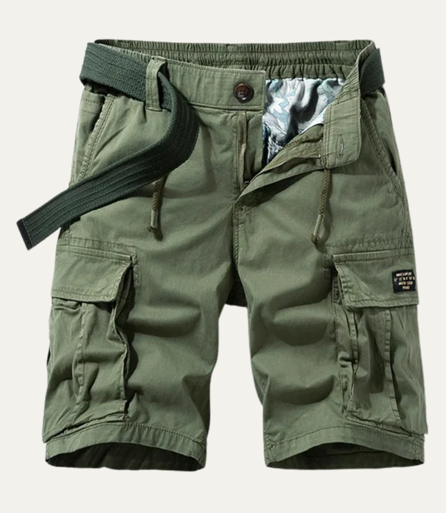 Shorts cargo d'été pour homme, multi-poches, longueur genou, coupe décontractée