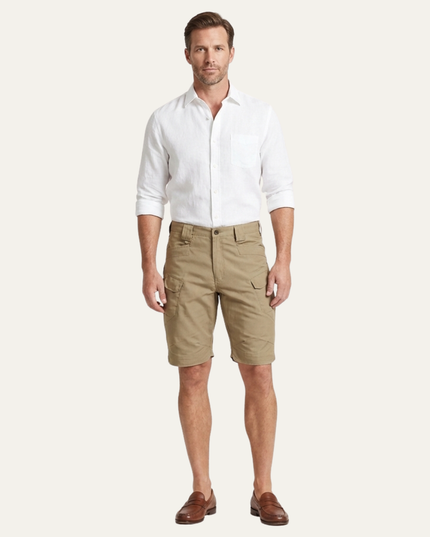 Shorts cargo d'été pour homme, coupe décontractée, multi-poches, longueur genou