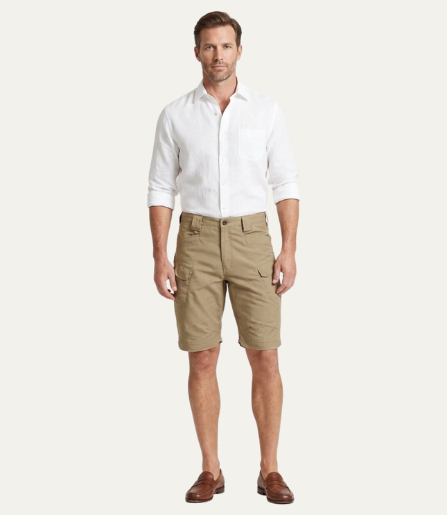 Shorts cargo d'été pour homme, coupe décontractée, multi-poches, longueur genou