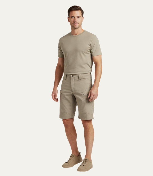 Shorts cargo d'été pour homme, coupe décontractée, multi-poches, longueur genou