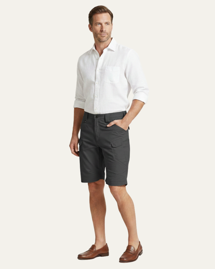 Shorts cargo d'été pour homme, coupe décontractée, multi-poches, longueur genou