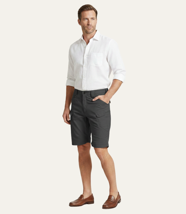 Shorts cargo d'été pour homme, coupe décontractée, multi-poches, longueur genou