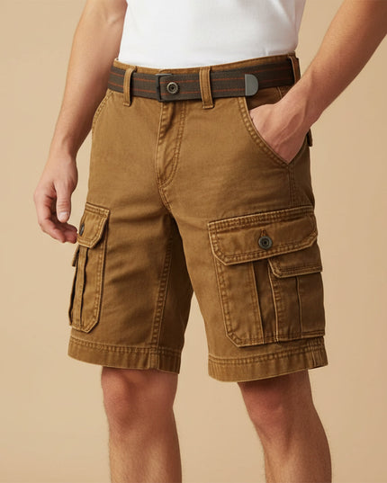 Shorts cargo utilitaires d'été pour homme, multi-poches, longueur genou