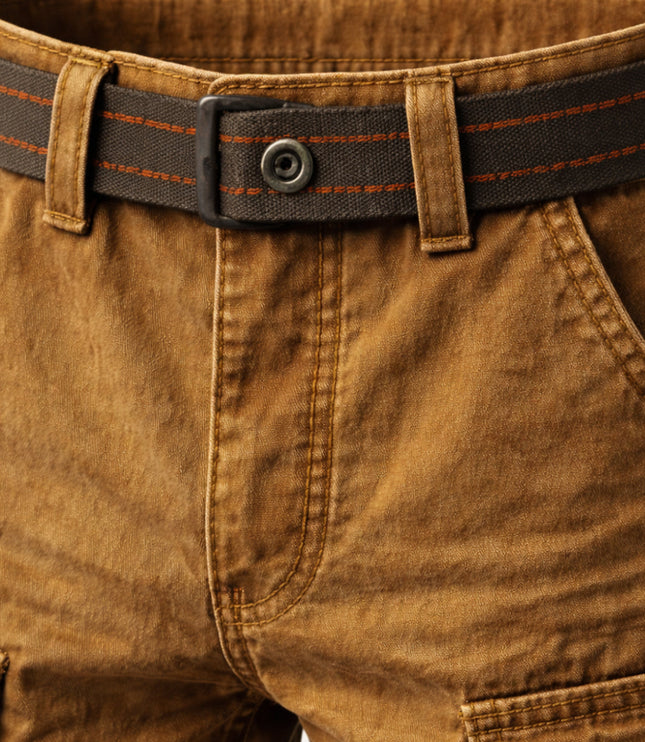 Shorts cargo utilitaires d'été pour homme, multi-poches, longueur genou
