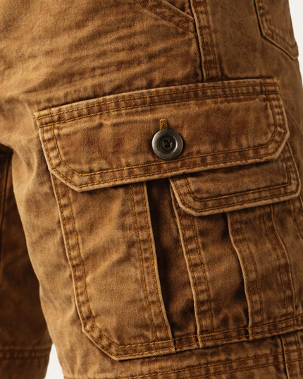 Shorts cargo utilitaires d'été pour homme, multi-poches, longueur genou