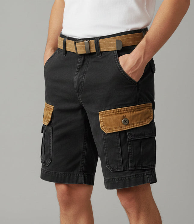 Shorts cargo utilitaires d'été pour homme, multi-poches, longueur genou