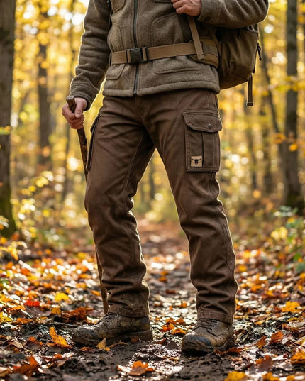Men's Cargo Work Trousers with Flap Pockets