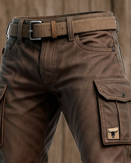 Men's Cargo Work Trousers with Flap Pockets