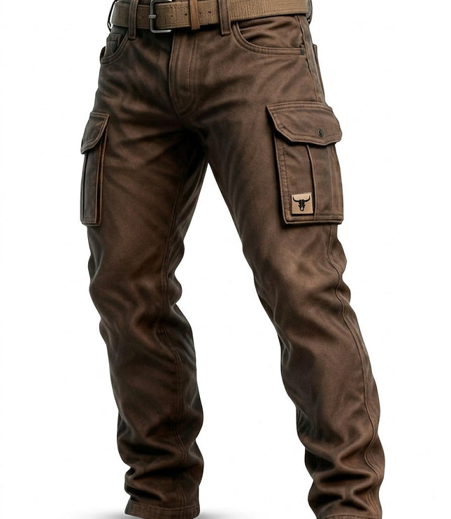 Men's Cargo Work Trousers with Flap Pockets