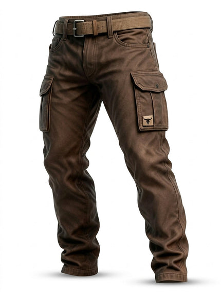 Men's Cargo Work Trousers with Flap Pockets