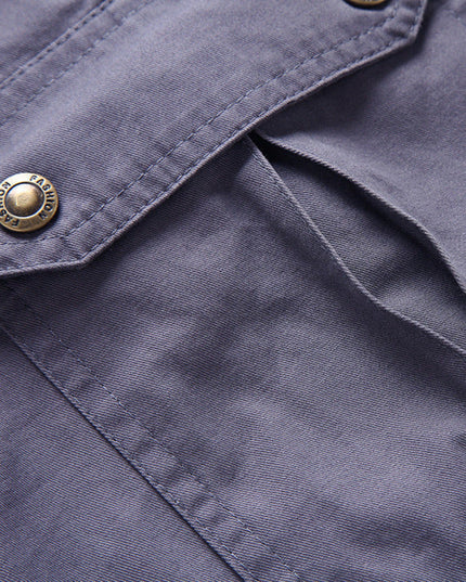 Shorts cargo à poches zippées longueur genou, coupe décontractée pour homme