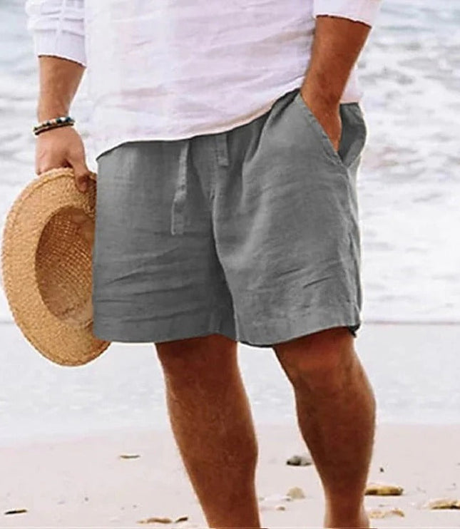 Shorts d'été décontractés longueur genou pour hommes, coupe ample