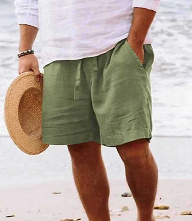 Shorts d'été décontractés longueur genou pour hommes, coupe ample