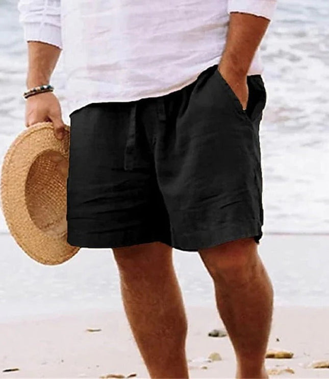 Shorts d'été décontractés longueur genou pour hommes, coupe ample