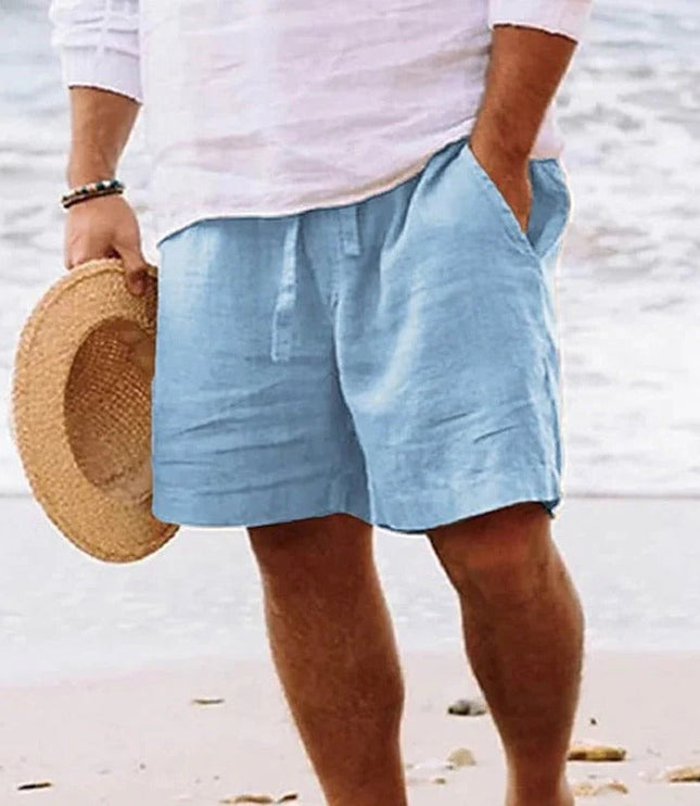 Shorts d'été décontractés longueur genou pour hommes, coupe ample
