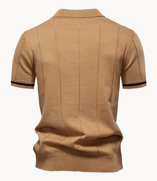 Polo d'été décontracté pour homme à manches courtes en maille