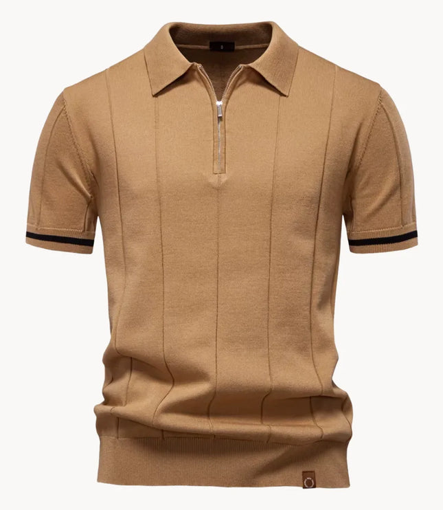 Polo d'été décontracté pour homme à manches courtes en maille