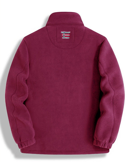Men's Contrast-Lined Full Zip Fleece Jacket