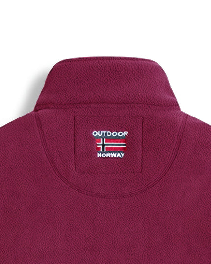 Men's Contrast-Lined Full Zip Fleece Jacket