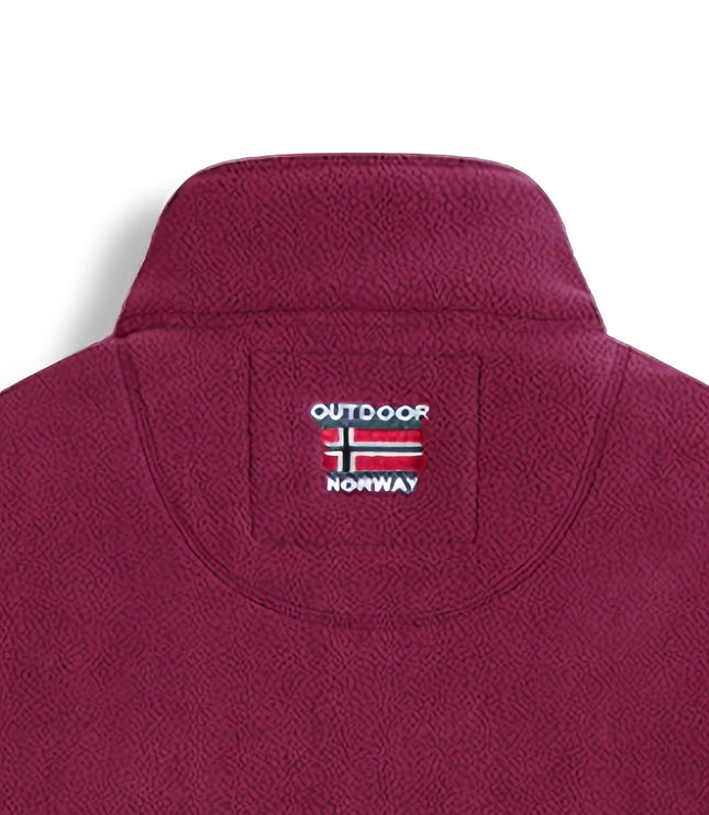 Men's Contrast-Lined Full Zip Fleece Jacket