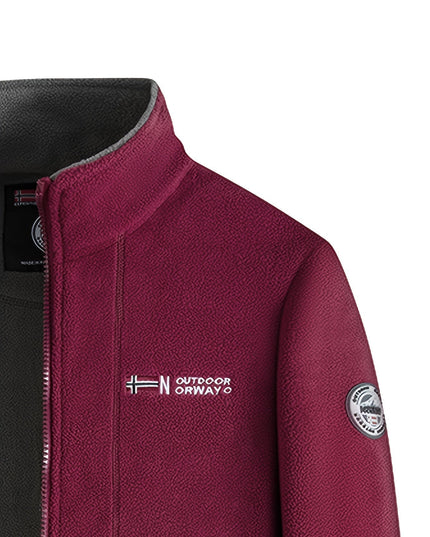 Men's Contrast-Lined Full Zip Fleece Jacket
