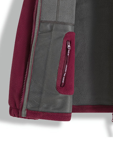 Men's Contrast-Lined Full Zip Fleece Jacket