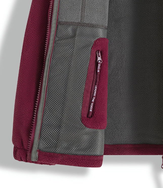 Men's Contrast-Lined Full Zip Fleece Jacket