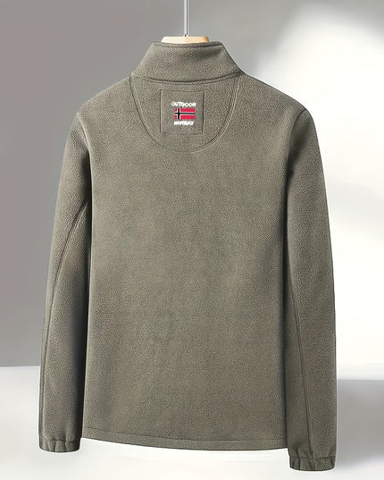 Men's Contrast-Lined Full Zip Fleece Jacket