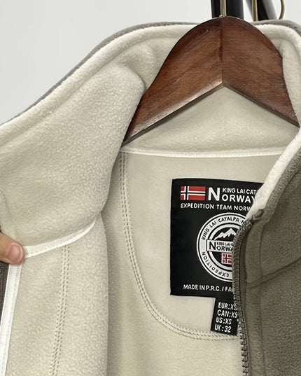 Men's Contrast-Lined Full Zip Fleece Jacket