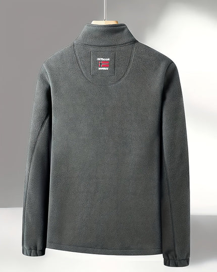 Men's Contrast-Lined Full Zip Fleece Jacket