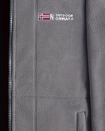 Men's Contrast-Lined Full Zip Fleece Jacket