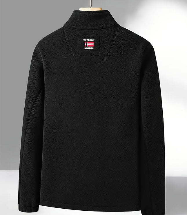 Men's Contrast-Lined Full Zip Fleece Jacket