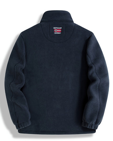 Men's Contrast-Lined Full Zip Fleece Jacket